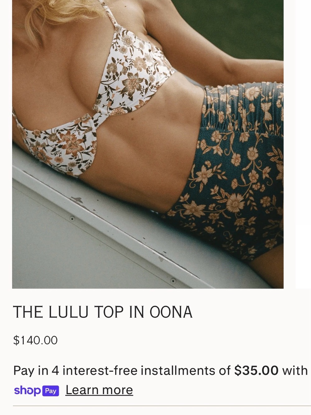 Juillet Lulu Bikini Top in Oona